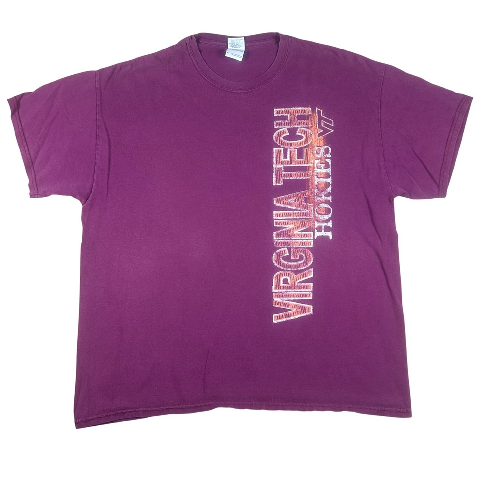 Virginia Tech Hokies Mens XL Maroon Graphic T-Shirt Ultra Cotton VT NCAA